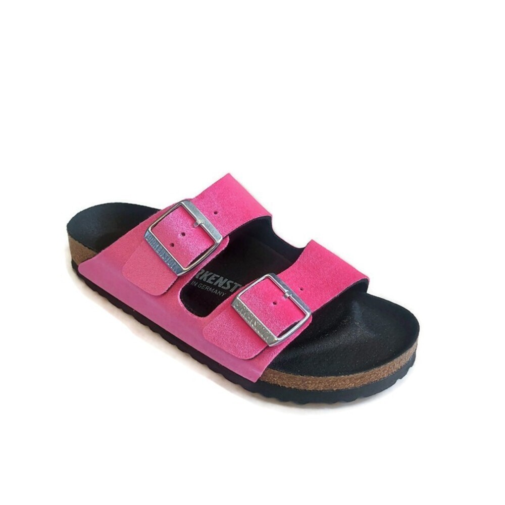 Birkenstock Womens 6 Mens 4 Arizona Rivet Logo Sandals Velvet Pink EU 37 Narrow